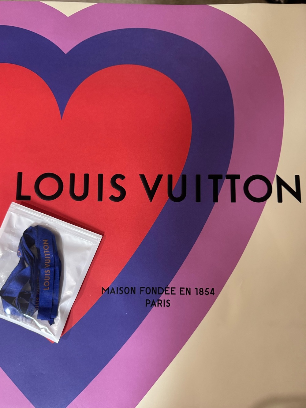 Louis Vuitton 💯% Authentic iconic Ribbon - Ideal for matching gift box -Like New